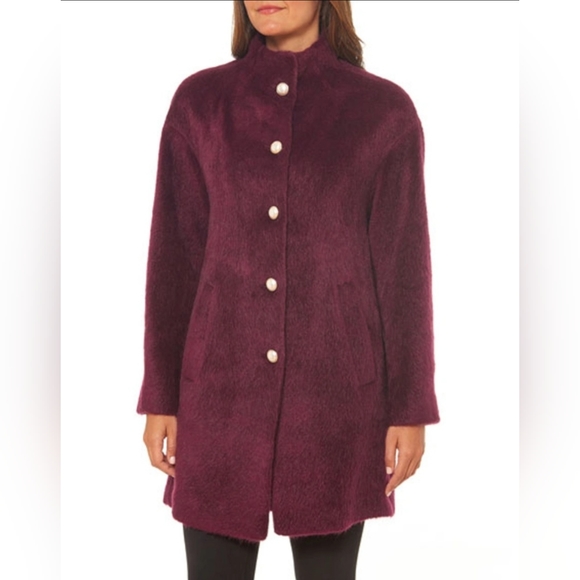 kate spade Jackets & Coats Kate Spade Singlebreasted Faux Fur Coat